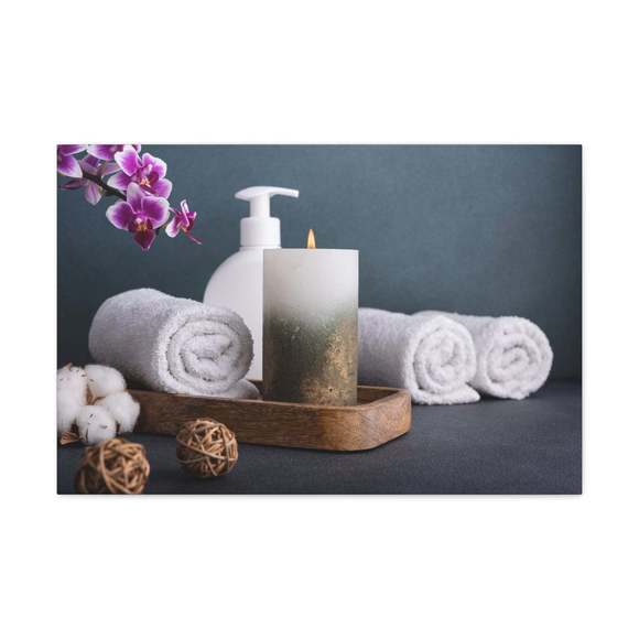 Beautiful Burning Candle Forest Floral Nature Photography Canvas Wall Art for Ho